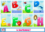 Carte à imprimer  apprendre l'alphabet
