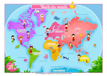 Carte du monde pour les enfants