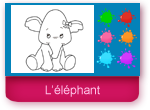 Coloriage d'éléphant en ligne