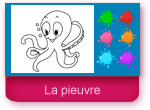 La pieuvre, jeu de coloriage en ligne