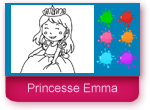 La princesse à la couronne, coloriage en ligne