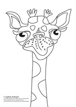 Coloriage à imprimer la girafe