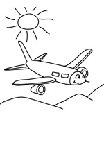 Coloriage avion pour les enfants