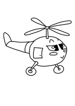 Coloriage pour enfant l'helicoptere