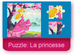 Jeu de puzzle pour enfants: la princesse
