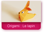 Origami: le lapin en papier plié