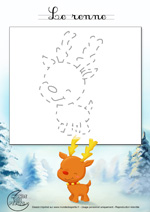 Dessin2_Comment dessiner un renne de Noël ? 