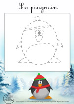 Dessin2_Comment dessiner un pingouin de Noël ?