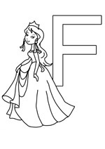 L 'alphabet des princesses à colorier