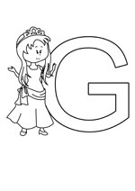 Coloriage de la lettre g pour les enfants
