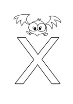 Coloriage de la lettre X à imprimer pour les enfants