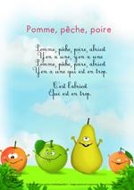Paroles_Pomme, pêche, poire, abricot